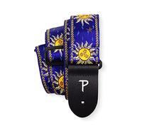 Perri's Leathers Ltd. - Tracolla per Chitarra - Nylon - Jacquard - Hello Sunshine - Blu - Regolabile - Per Chitarre Acustiche/Elettriche/Bassi - Fabbricata in Canada (TWS-7009)