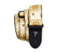 Perri's Leathers Ltd. - Tracolla per Chitarra - Nylon - Jacquard - Hello Sunshine - Oro - Regolabile - Per Chitarre Acustiche/Elettriche/Bassi - Fabbricata in Canada (TWS-7247)