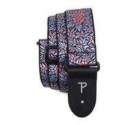 Perri's Leathers Ltd. - Tracolla per Chitarra - Nylon - Jacquard - Rosa blu floreale - Regolabile - Per Chitarre Acustiche/Elettriche/Bassi - Fabbricata in Canada (TWS-7275)