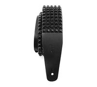 Perri's Leathers Ltd. - Tracolla per chitarra - Pelle borchiata - Nero - Regolabile - Per Chitarre Acustiche/Elettriche/Bassi - Fabbricata in Canada (P25STUD-7112)