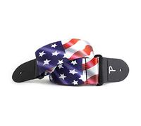 Perri's Leathers Ltd. - Tracolla per Chitarra - Poliestere - Bandiera U.S.A. - Regolabile - Per Chitarre Acustiche/Elettriche/Bassi - Fabbricata in Canada (LPCP-45)