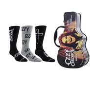 PERRI'S SOCKS - Latte per chitarra con licenza con 3 paia di calzini, Nero/Bianco/Antracite, 7-12
