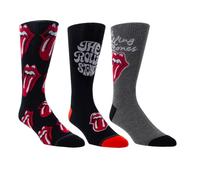 Perri's Socks The Rolling Stones Assorted Crew Socks 3 Pair - RSC371-077, Multic
