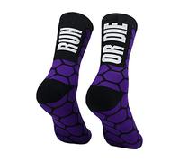 PERRO LOCO CLOTHES Calzini da Corsa compressivi di Colori. (IT, Numero, 46, 48, Regular, Regular, Viola)