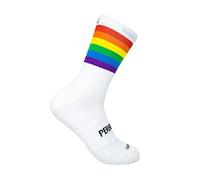 PERRO LOCO CLOTHES Calzini RUNNING per uomo e donna. Antibolle e antiodore, a compressione, imbottiti, senza cuciture, divertenti colori originali. (IT, Numero, 43, 45, Regular, Regular, Bianco)