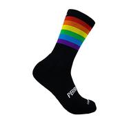PERRO LOCO CLOTHES Calzini RUNNING per uomo e donna. Antibolle e antiodore, a compressione, imbottiti, senza cuciture, divertenti colori originali. (IT, Numero, 37, 39, Regular, Regular, Nero)