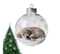 Perro Navidad - Bolas Transparentes Irrompibles, Decoración Cachorro Lindo | Esferas Colgantes Claras Resistentes | Para Centro Comercial Dormitorio Ventana Tienda Hogar Fiesta