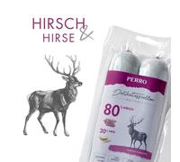 PERRO Rotolo Delicato No.2 Cervo + Miglio - Salsiccia per cani a prote