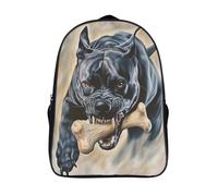 PerroChewing Bone Zaini Junior Per Bambini Estilo vintage Zainetto,ragazze,ragazzo,bambino,3D Big Bag Scuola,zaino Da Viaggio 16 inch