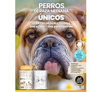 Perros de Raza Mediana - Únicos: 30 Razas en Doble Página | Una a Color y Una para Colorear