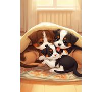 Perros y Gatos Kawaii: Libro de colorear con 21 dibujos adorables