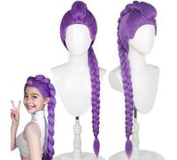 Perruque Rumi Violet Cosplay pour enfants, parrucche per costumi anime per uomini e donne, capelli da cantante pop, Halloween, accessori per cosplay (Violet)