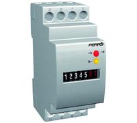 Perry 1COCO24/2 Contaore Elettromeccanico Modulare, 24 V, Bianco