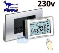 Perry 1CRCDS27 - Cronotermostato digitale 230v da incasso TOUCH SCREEN Moon Soft