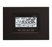 Perry 1CRCDS28 Cronotermostato da Incasso a Batterie, 3 V, Nero