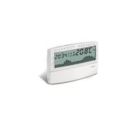 Perry 1CRCR018BS Cronotermostato Settimanale Digitale da Parete Compact, Preprogrammato, con Display LCD 4'' 1/2, Bianco, 133 x 26 x 90 Mm