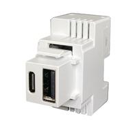 Perry Alimentatore da incasso KEYSTONE C 3A 20W bianco - 1MCUSB002B