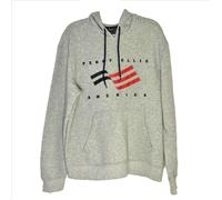Perry Ellis America Uomo Contrasto Cordicella Cappuccio Pile, Acciaio Erica, XXL