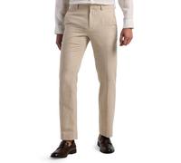 Perry Ellis Linen Blend Dress Pants, Flat Front, Durable Twill, Regular Fit, Breathable & Lightweight Pantaloni Eleganti, Lino Naturale a Spina di Pesce, W32 / L34 Uomo
