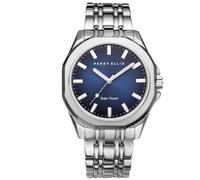 Perry Ellis Orologio da uomo a energia solare | Bracciale in lega | Orologi da polso analogici resistenti all'acqua per gli uomini | Cassa da 42 mm | Relojes para Hombres | Regalo elegante per l'uomo,