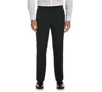 Perry Ellis, Portfolio Performance - Pantaloni da Uomo, Taglio Moderno, Non Si stirano, Elasticizzati, Taglio Frontale Piatto (Taglie 44-56), Quadretti Neri, 30W x 30L