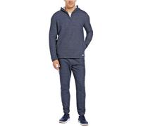 Perry Ellis Portfolio Uomo 1/4 Zip Violaceo Maglia Felpa, Dress Blues, Taglia L