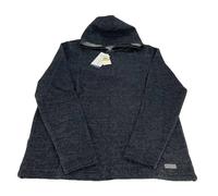 Perry Ellis Portfolio Uomo 1/4 Zip Violaceo Maglia Felpa, Nero Jet, TAGLIA S
