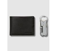 Perry Ellis Portfolio Uomo Nero Pelle Pebble Bifold Attrezzo Tascabile