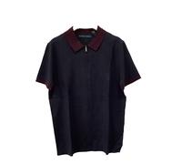 Perry Ellis Uomo Polo Tech Maglia Maglione Zip Scuro Saphire, Misura Piccola