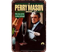 Perry Mason: The Case of the Lethal Lifestyle, cartello decorativo in metallo per soggiorno, bar, cartello decorativo da parete 30,5 x 20,3 cm