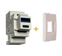 Perry presa USB A + C 3A compatibile ABB Chiara Bianco - 1MCUSB002B