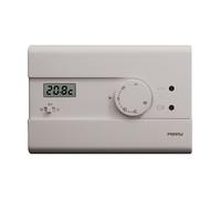 PERRY Termostato digitale 3V serie “SLIM” con comando EST/OFF/INV colore bianco