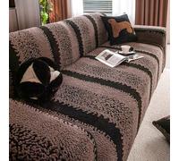 PERS Copridivani in Peluche, Copridivani Tutto Compreso da 1/2/3/4/5 Posti, Copridivano Elasticizzato AntiGraffio, Copridivano Antipolvere con Federa(Size:4 Seater(235-300cm),Color:C)