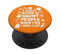 Perseguiterò le persone quando morirò Sarcastic Ghost Halloween PopSockets PopGrip Adesivo