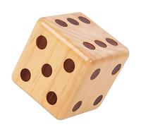 PERSELOSO 1 Pz Dado da Legno Massello Educativo per Feste e Scuole Verniciata e Naturale Dimensioni Grandi per Divertimento Assicurato