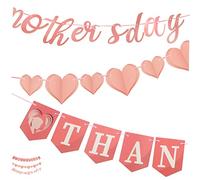 PERSELOSO 1 Set Festone Decorativo per La Festa Della Set Banner con Cuori Mother's Day per Decorazioni Party e Foto Riutilizzabile Glitterata