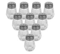 PERSELOSO 10 Bottiglie per Condimenti Mini Fori, Saliera e Spargipepe in Vetro, Set da 10 Pezzi per Barbecue e Cucina Domestica, Contenitori per Spezie Pratici e Facili da Pulire
