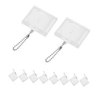 PERSELOSO 10 Custodie Mini Cd Trasparenti Portachiavi per Zaino Pendenti Cd Miniatura Leggero e per Decorazioni e Regali