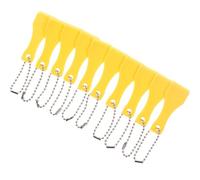 PERSELOSO 10 Pezzi Raschietto Plastica Giallo per Biglietti da Grattare Struttura Robusta e Design Facile da Usare, come Strumento Gratta e Vinci Lotto Pratico e Compatto