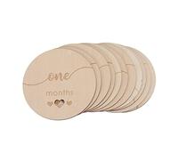 PERSELOSO 15pezzi Dischi Mensili Legno Per Card Per Decorativi e Unici Per Foto Di Crescita Del Per Shower e Occasioni Speciali