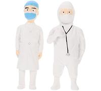 PERSELOSO 2 Miniature Doctor Figures Tiny People Models For Table Layouts Hand Painted Human Figurines Realistic Adornments For Miniature Scenes