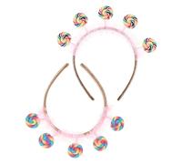 PERSELOSO 2 Pezzi Cerchietto Lollipop Rosa per Accessorio Tema Leggera per Feste e Design Cartoon Adorabile per Sogni