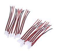 PERSELOSO 20 Cavo Collegamento Batteria Silicone da Maschi e Femmine per Rc Auto Barche e Aeroplani Resistente Ad Alte Temperature con Tappi Protettivi per