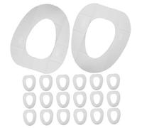 PERSELOSO 20 Pezzi 2 Sedile WC USA e Getta di Grandi Dimensioni Sedile WC Portatile per Uso Domestico Posto a Sedere Sedili del WC Accessori per Il Bagno PE Film Bianca