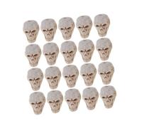 PERSELOSO 20 Pezzi Decorazioni per Halloween Teschio Artificiale in Plastica Beige, Soprammobile a Forma di Teschio per Atmosfera Horror in Ktv e Decorazione da Scrivania