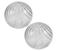 PERSELOSO 2pezzi Paralume Rotondo in Vetro Trasparente per Lampade Sospensione e Applique Globo Luminoso di Ricambio Compatibile con Design Moderno Sfera Bubble Facile Installazione