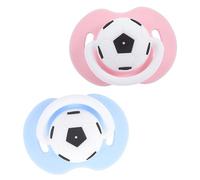 PERSELOSO 2pezzi Succhietti Silicone Per Design Calcio Divertente Ciuccio Soothing Per Accessori