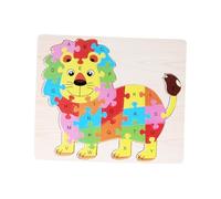 PERSELOSO 2sets Puzzle Legno Forma Di Animali Di Pannelli Jigsaw Con Lettere Alfabeto Giocattolo Educativo Per Ragazzo Ragazza e Ragazzo Ragazza e Leone Sviluppo Della Manipolazione e
