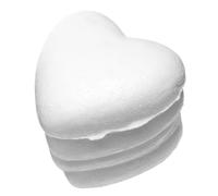 PERSELOSO 4 Pezzi Cuore in Schiuma Bianco per Decorazioni Fai da Te, Modello Artigianale Facile da Lavorare per Matrimoni e Festa di San