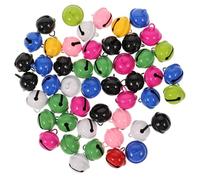 PERSELOSO 50 Campanellini Rotondi in Ferro da 22mm Suono Allegro e Nitido, Mini Campane Natalizie per Decorazioni e Ciondoli Gioielli, Confezione da 50 Pezzi per Natale Colore Casuale